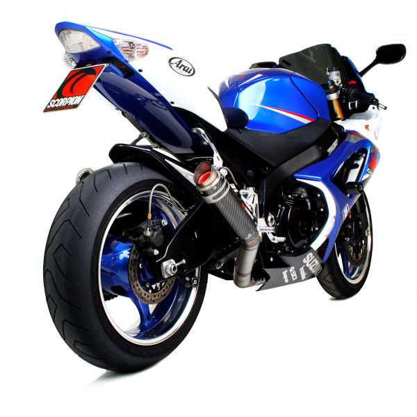 Scorpion Exhaust Suzuki GSX-R1000 2007 - 2008 RP1-GP Slip-on Carbon Fibre Sleeve, Removes Factory catalyst